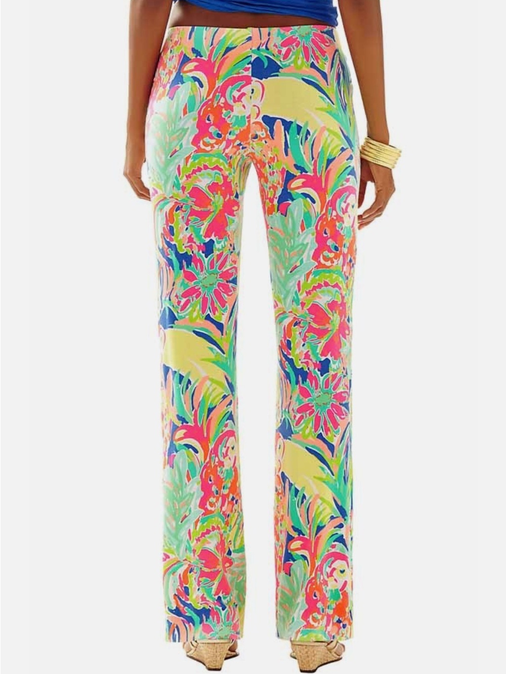 Lilly Pulitzer Georgia May Palazzo Pant in Multi Casa Banana Sz M - Picture 3 of 11